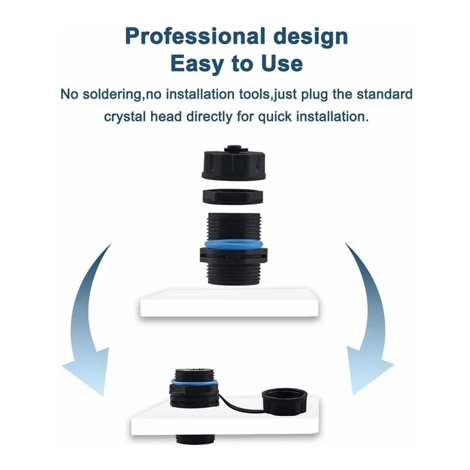 CAT6 Shielded Waterproof RJ45 Panel Mount Coupler Bulkhead Ethernet Connector