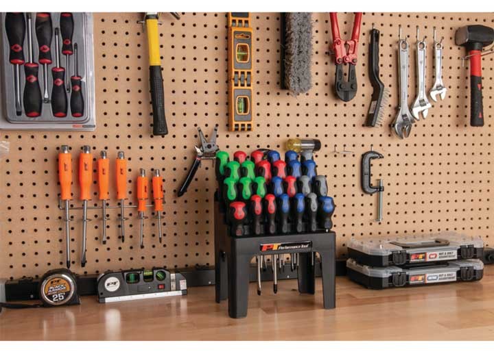 Performance Tool W1738 26pc Screwdriver Set w/Rack