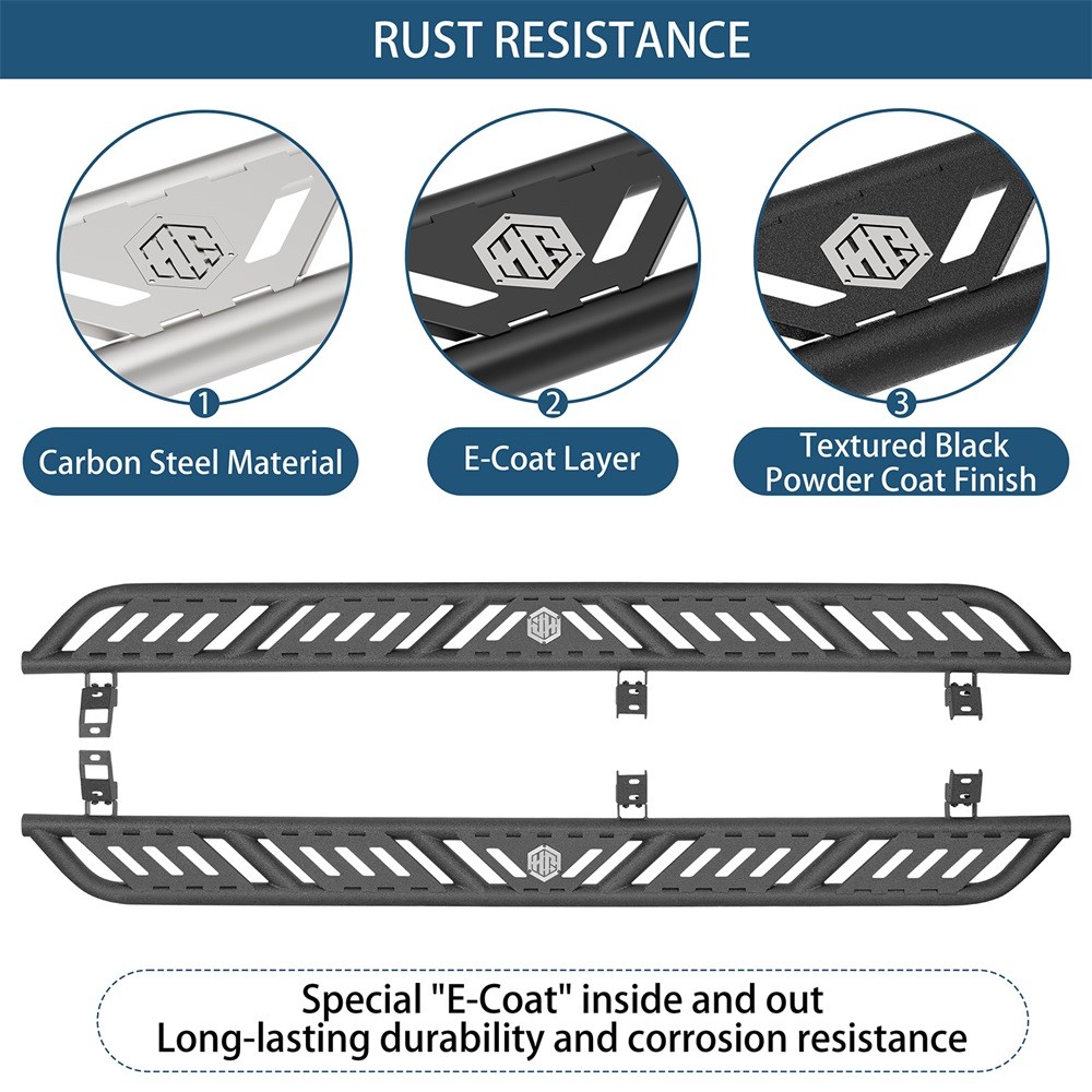 Steel Nerf Side Step Bars Running Board 2Pcs Fit Toyota Tundra 07-21 Crewmax