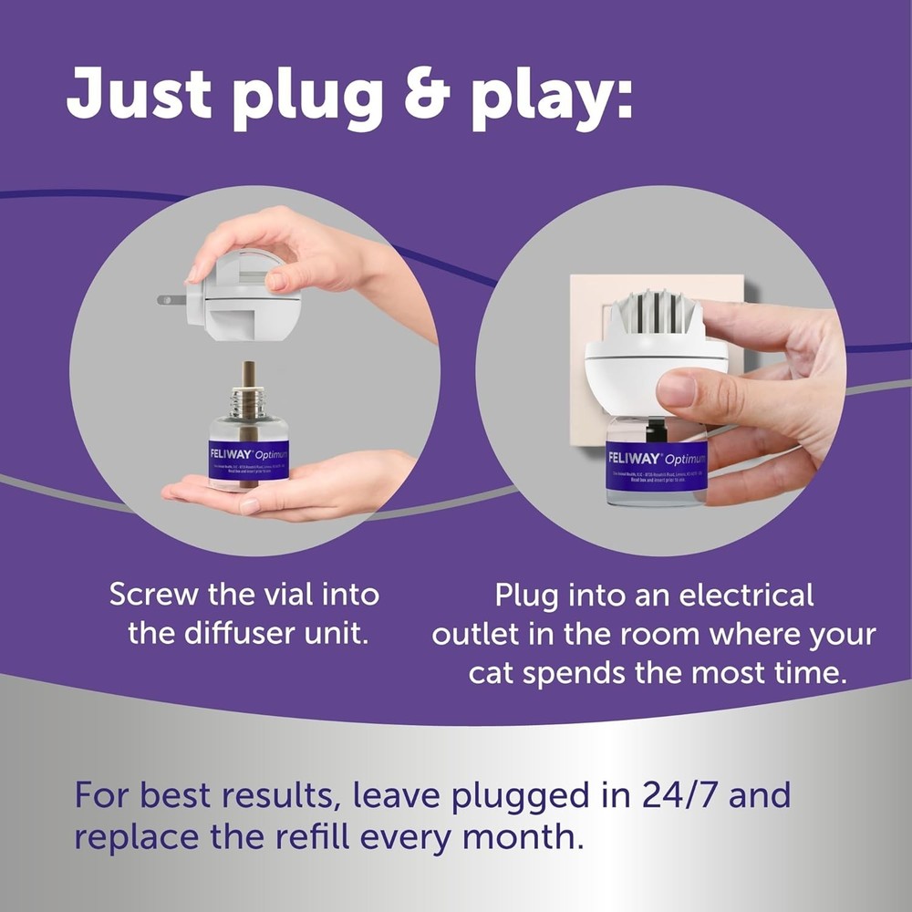 Cat Calming Plug In Diffuser Kit 48ml - Reduce Stress