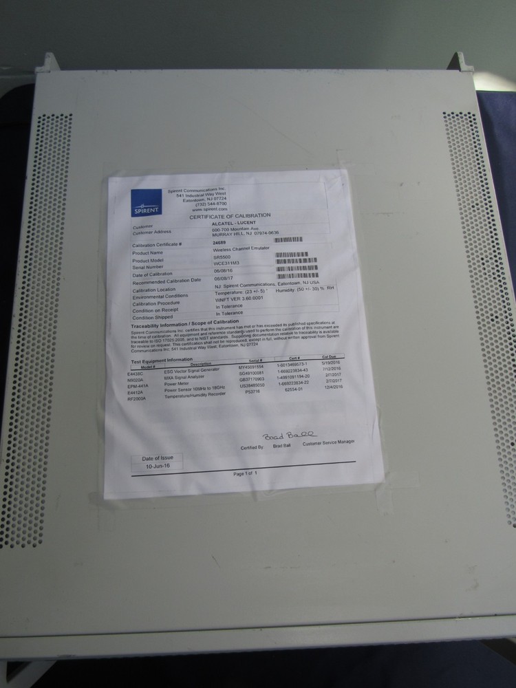 Spirent SR5500 Wireless Channel Emulator #84 untested