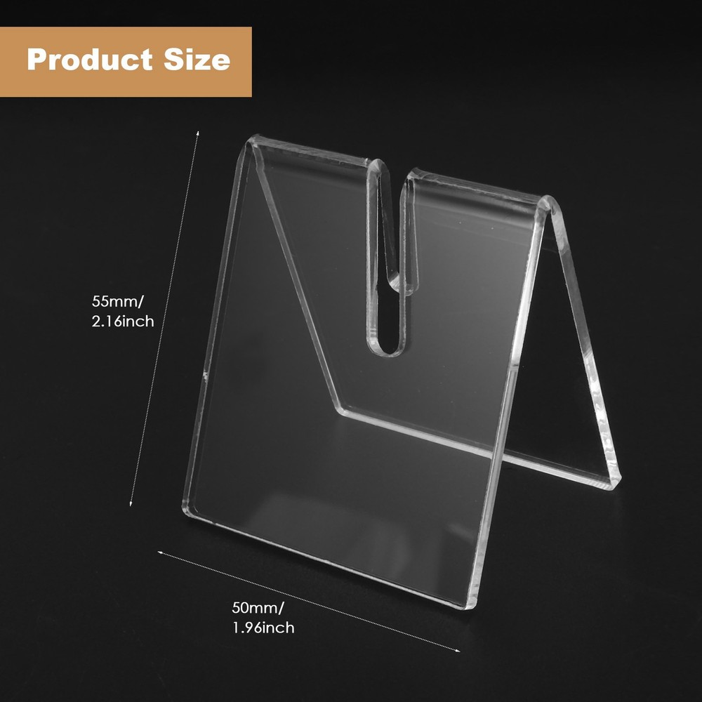 10PCS Clear Acrylic Blade Display Stand Holders Folding Display Stand5776