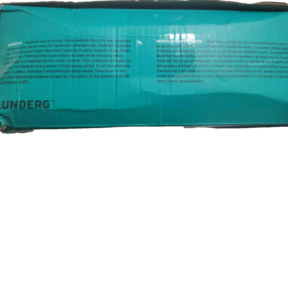 Lunderg Commode Liners with Absorbent Pads~Value Pack Medical Grade (60) Count