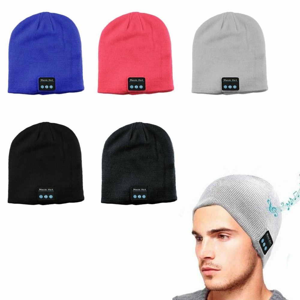Bluetooth Music Wireless Warm Beanie Hat Smart Cap Headphone Headset Speaker Mic