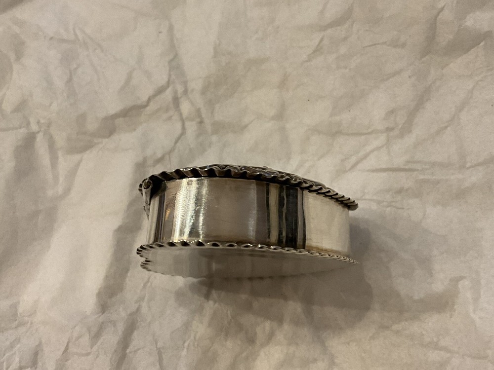 Antique Heart Shape Silver Box