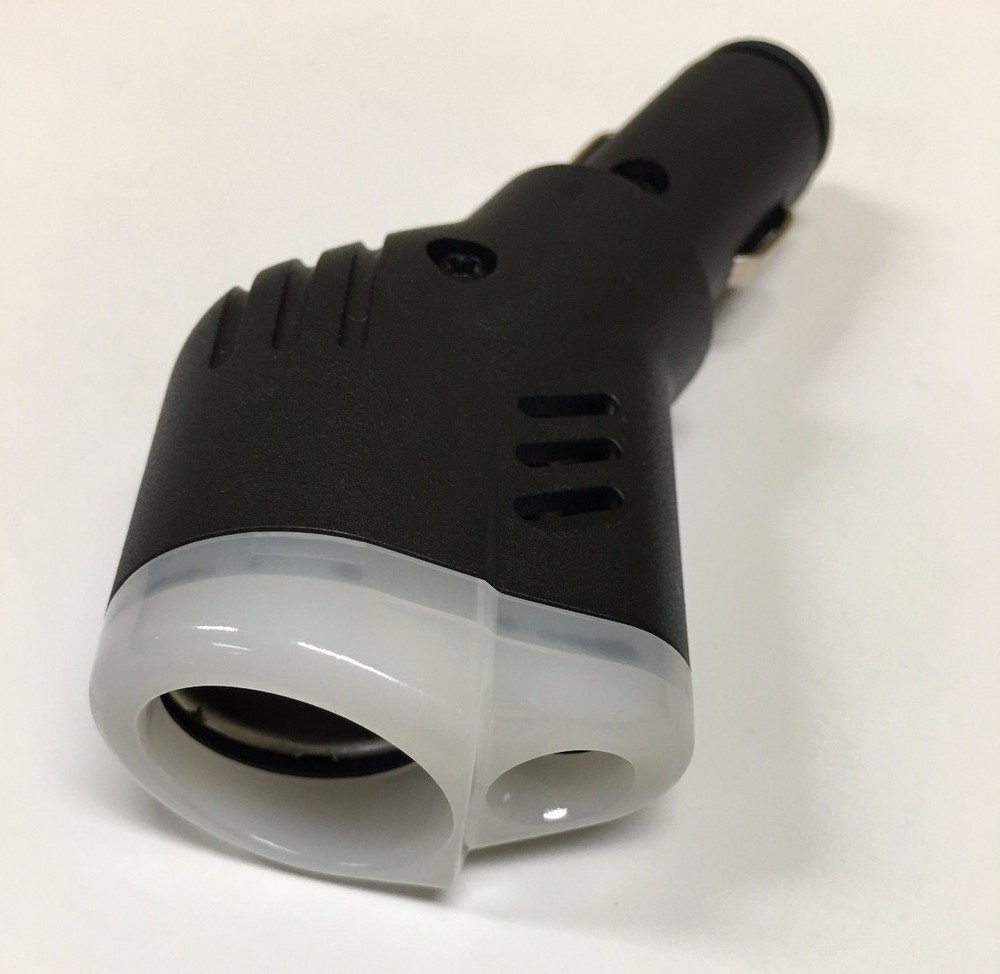 ILLUMINATED WHITE LIGHT CAR SOCKET POWER CHARGER ADAPTER CIGARETTE LIGHTER FW049