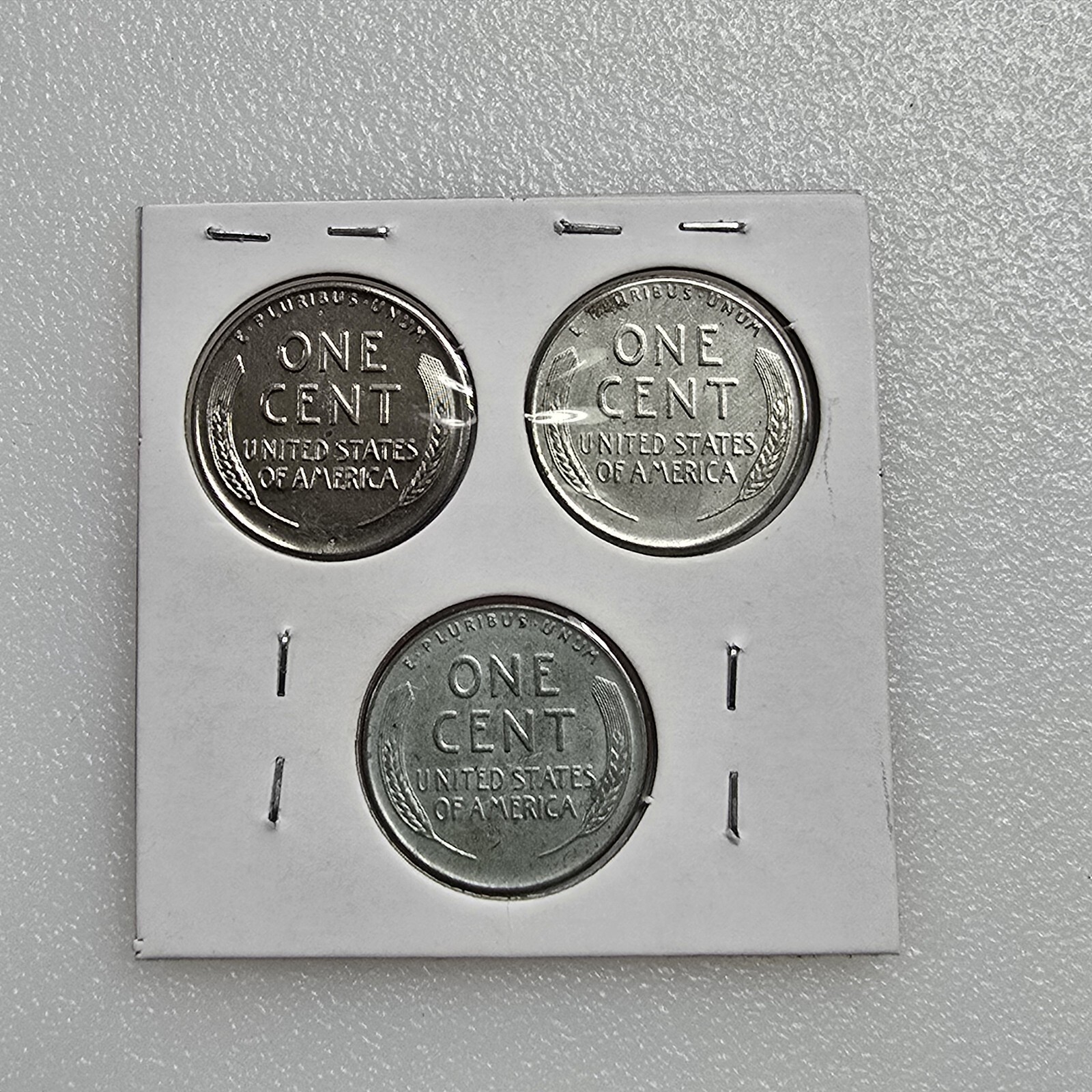 1943 P D S **STEEL Wheat Head Lincoln Cent 3 Coin Set,** Penny Lot 