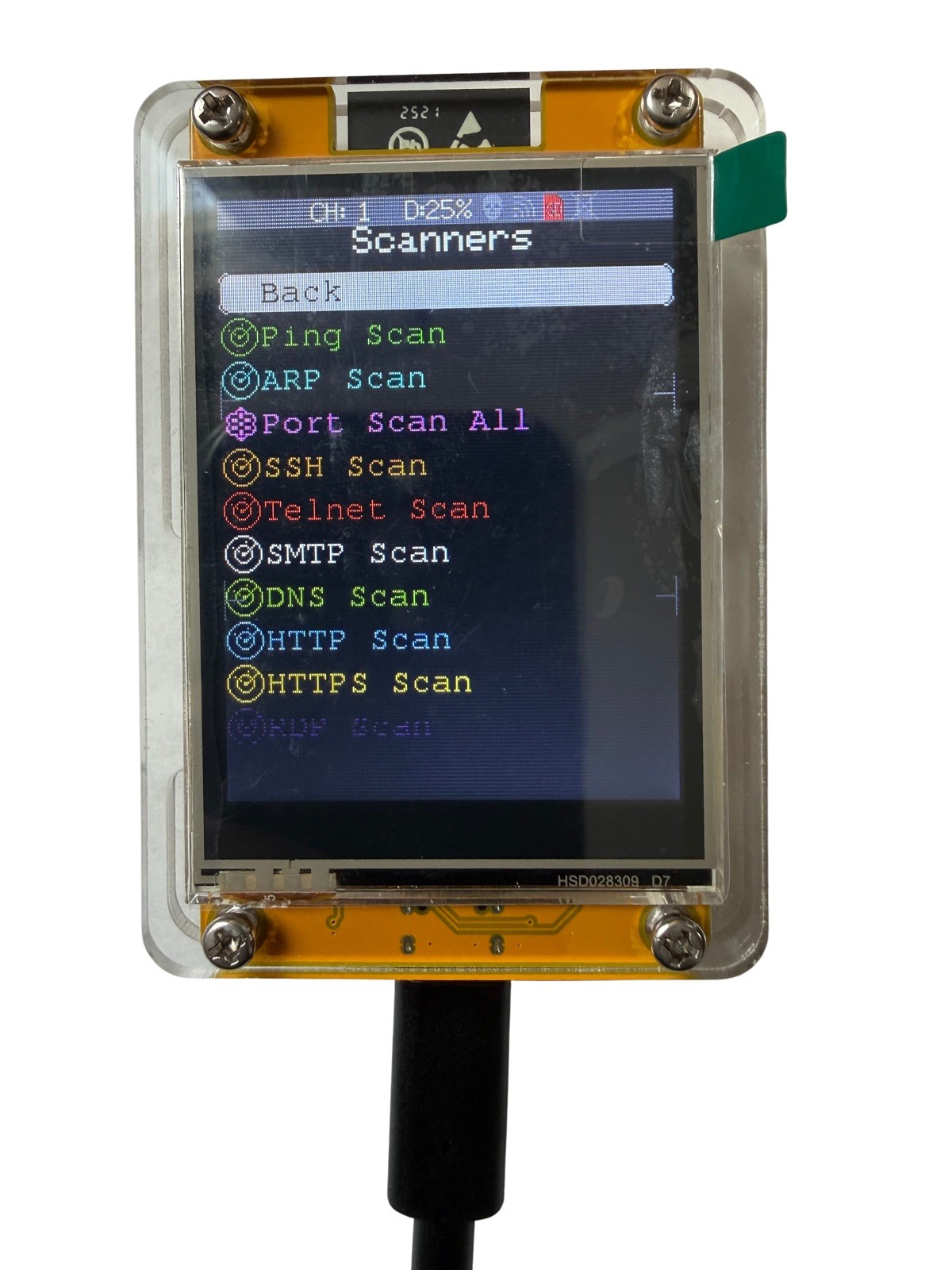 ESP32 CYD Marauder WiFi Bluetooth Sniffer Touch Screen w/ Case (NEW UPDATE)