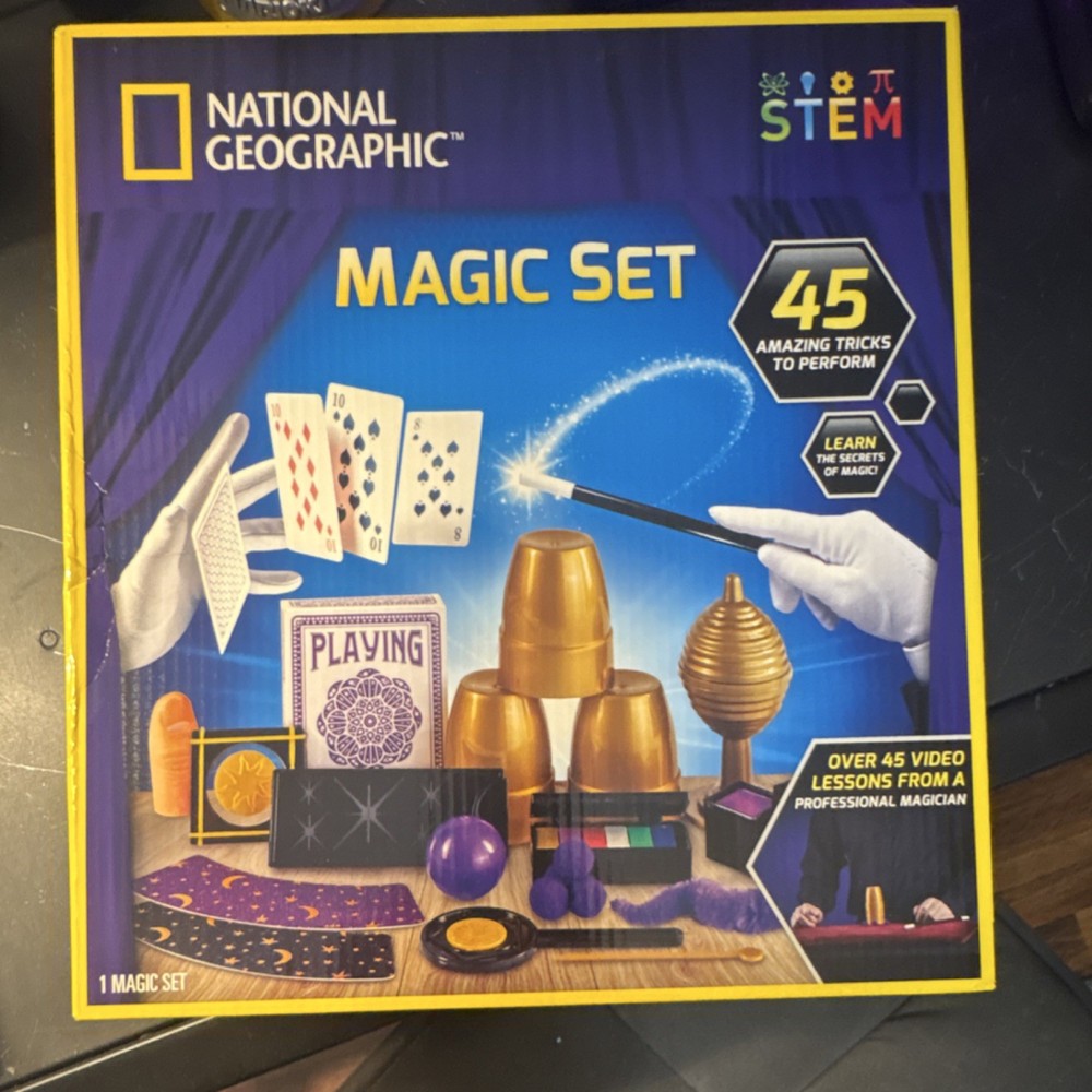 National Geographic Magic Set STEM 45 Tricks with Instructions & Learning Guide