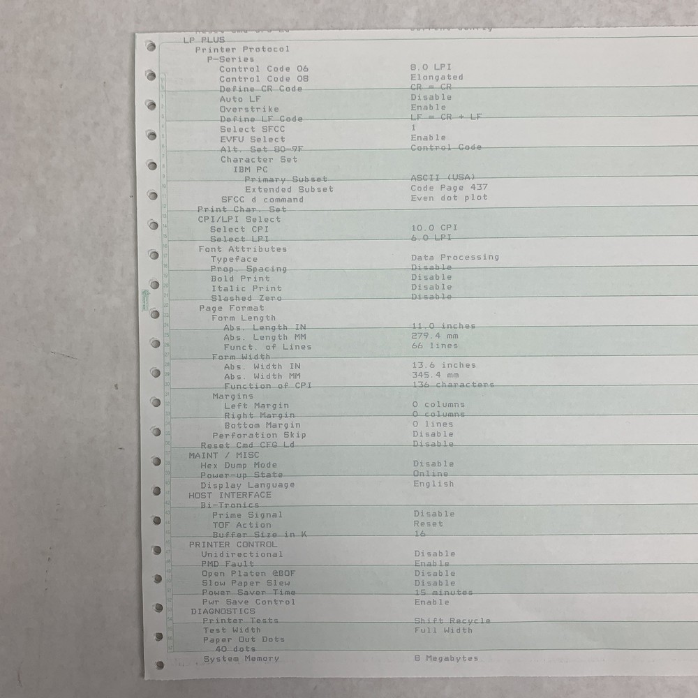 Printronix P5210 Cabinet PSA Line Matrix Printer Tested No Drivers
