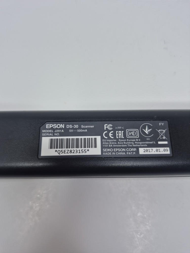 Epson WorkForce DS-30 Portable Color Document Scanner Model J291A Tested Works