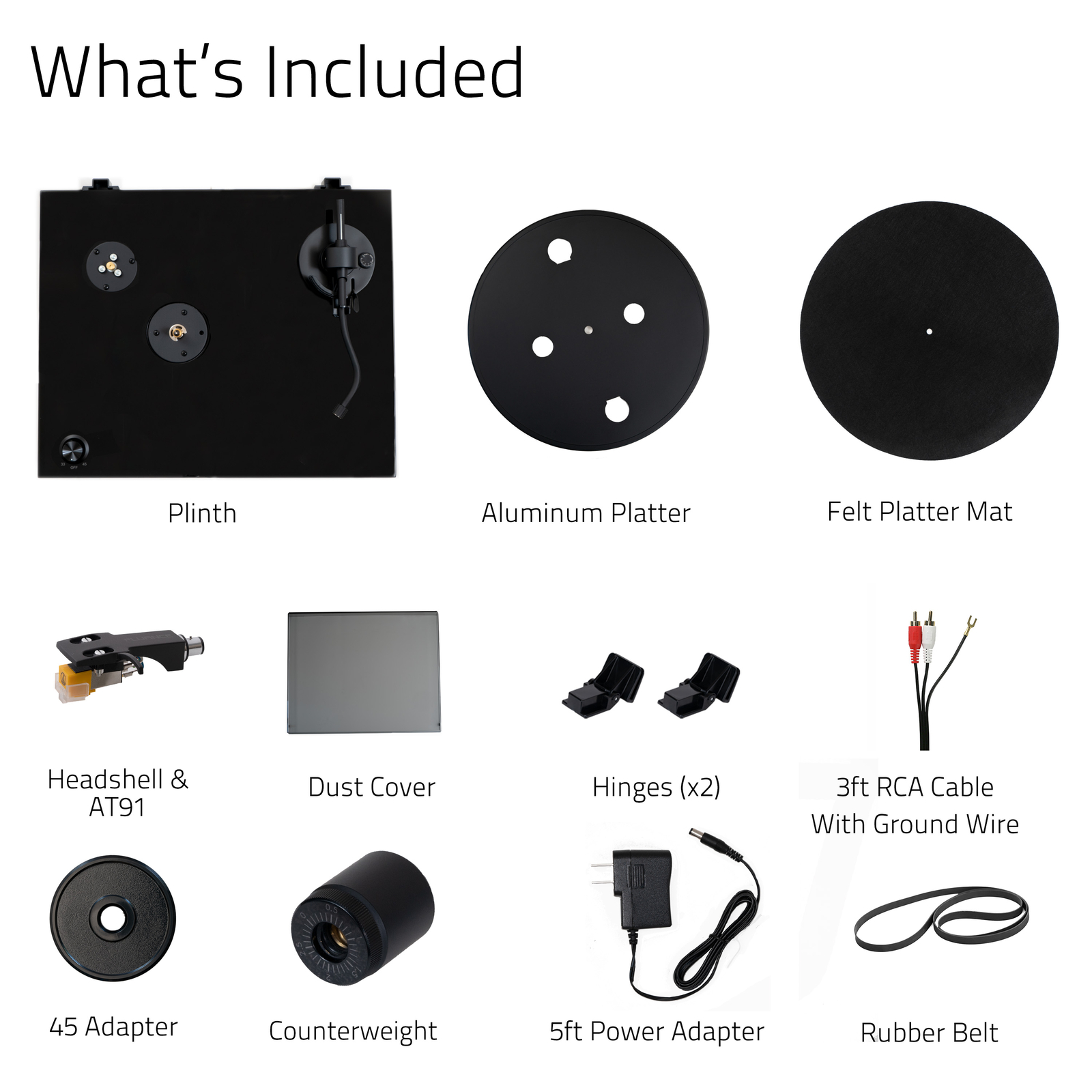 Fluance Classic HiFi Vinyl Turntable Record Player Audio Technica Cartridge