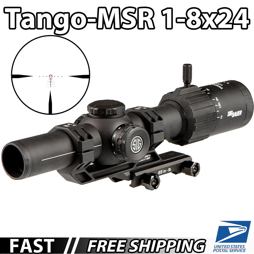 Sig Sauer TANGO-MSR LPVO 1-8x24mm Scope, MSR BDC-8 Reticle, MSR Mount - SOTM8100
