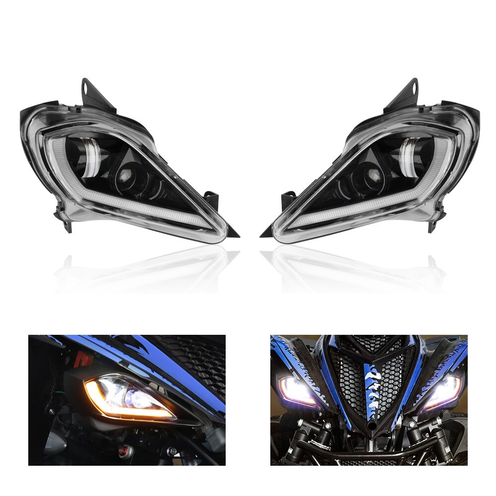For 2006-2025 YAMAHA YFZ 450 RAPTOR 350 700 700R LED Headlights Set Head Lamps
