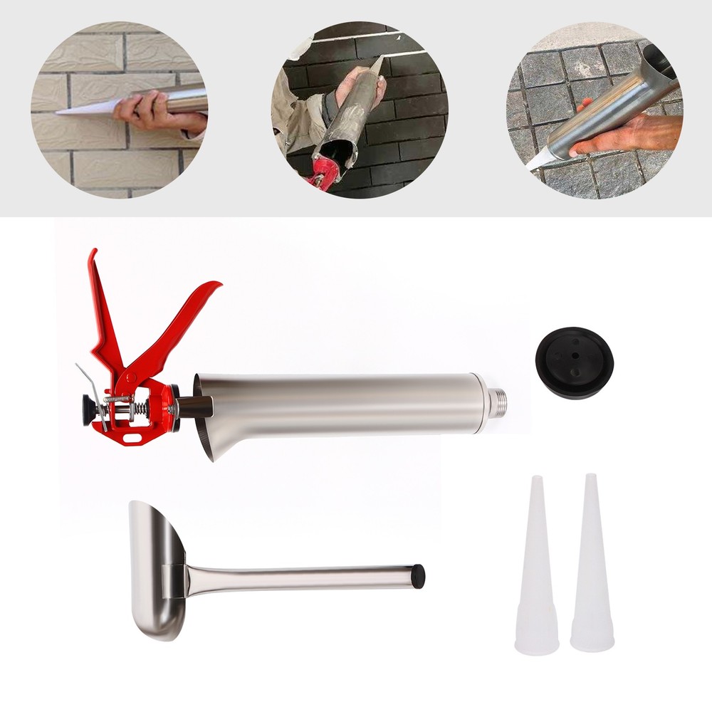 Mortar Pointing Grouting Gun Spray Nozzle Kit Brick Tile Cement Applicator Tool