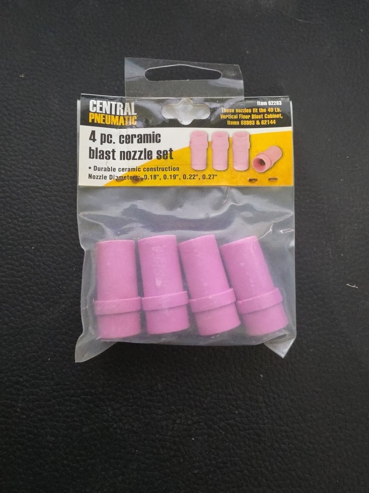 Central Pneumatic 4pc Ceramic Blast Nozzle Set Item#62283