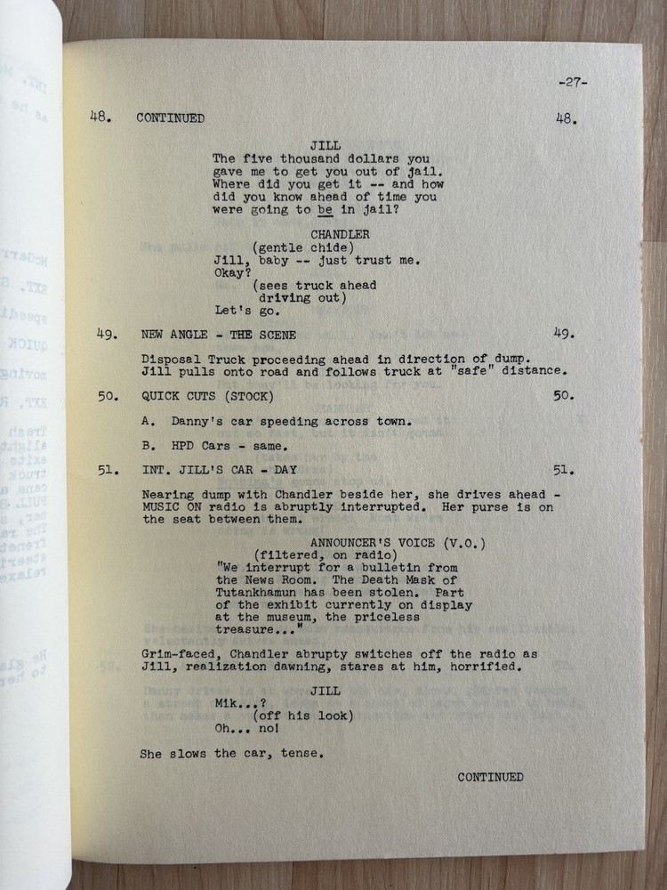 Hawaii Five-O 'Death Mask' Original Script by Robert I. Holt