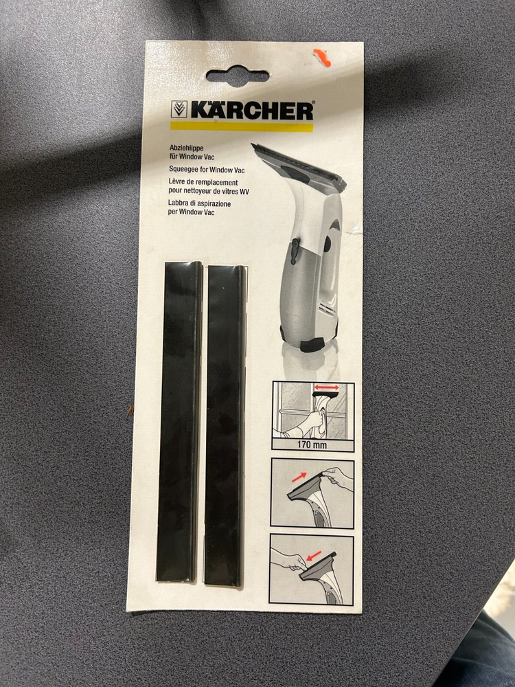 Karcher WV Window Washer Replacement Squeegee Set...New!