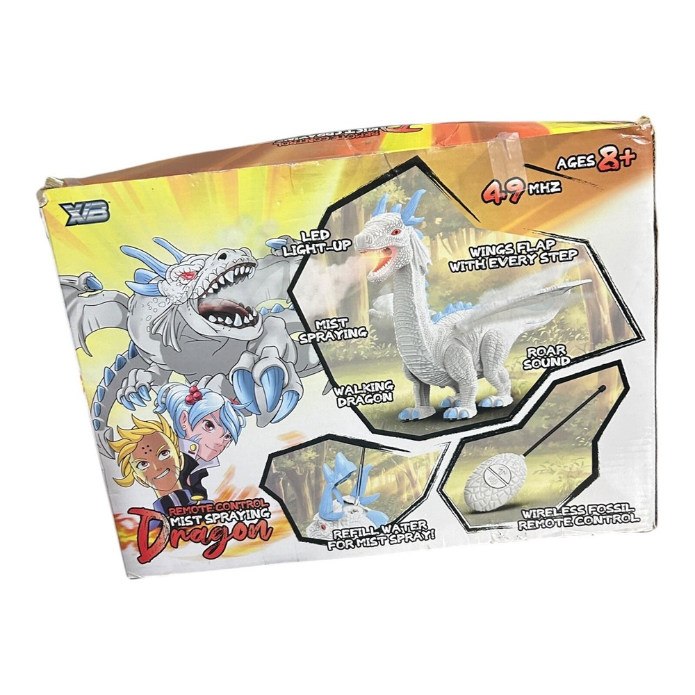 X/B Remote Control Mist Spraying White Dragon 49 MHZ