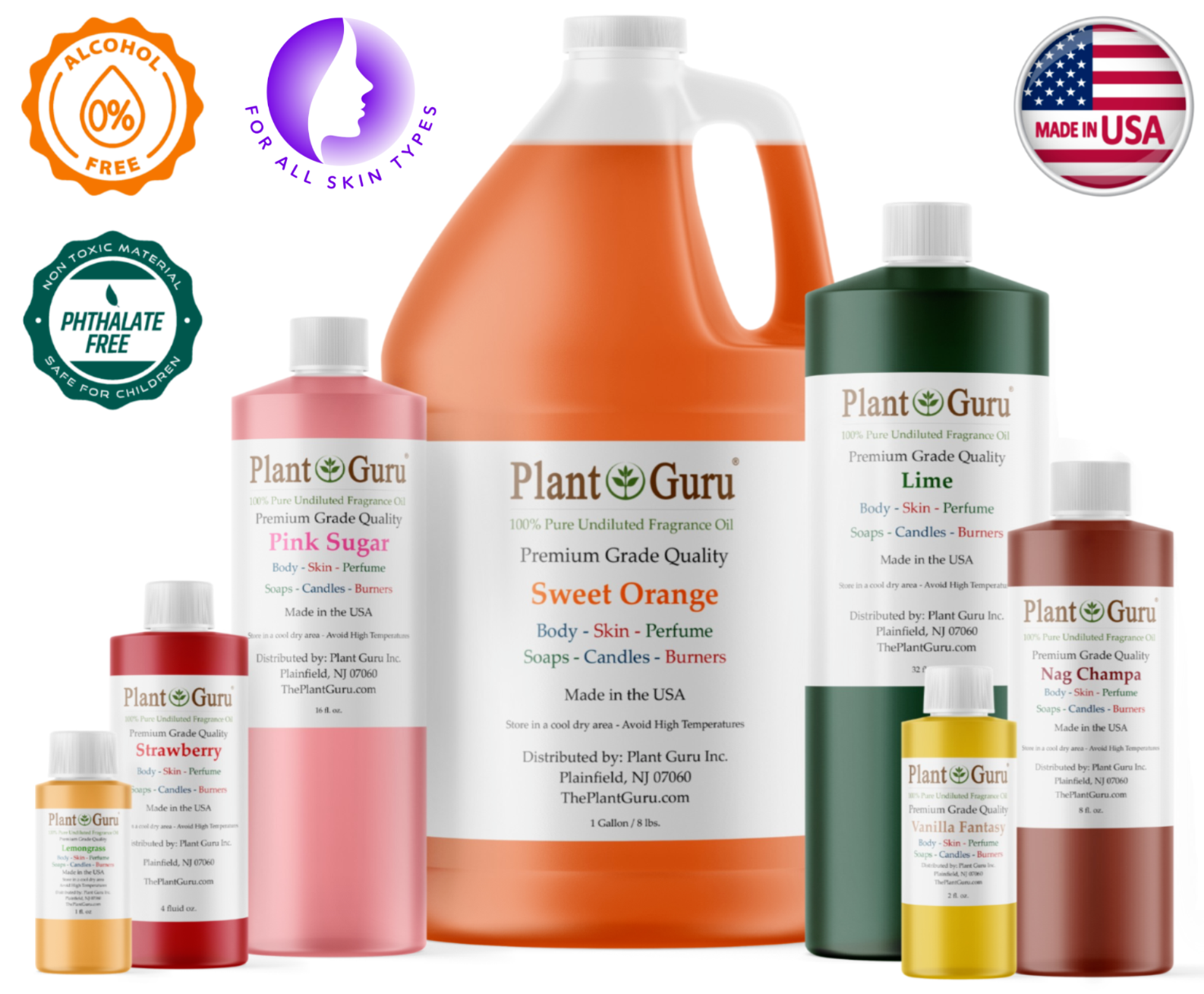 Fragrance Oil Half Gallon 4 lbs. BULK WHOLESALE Candle Soap Making Burner Warmer