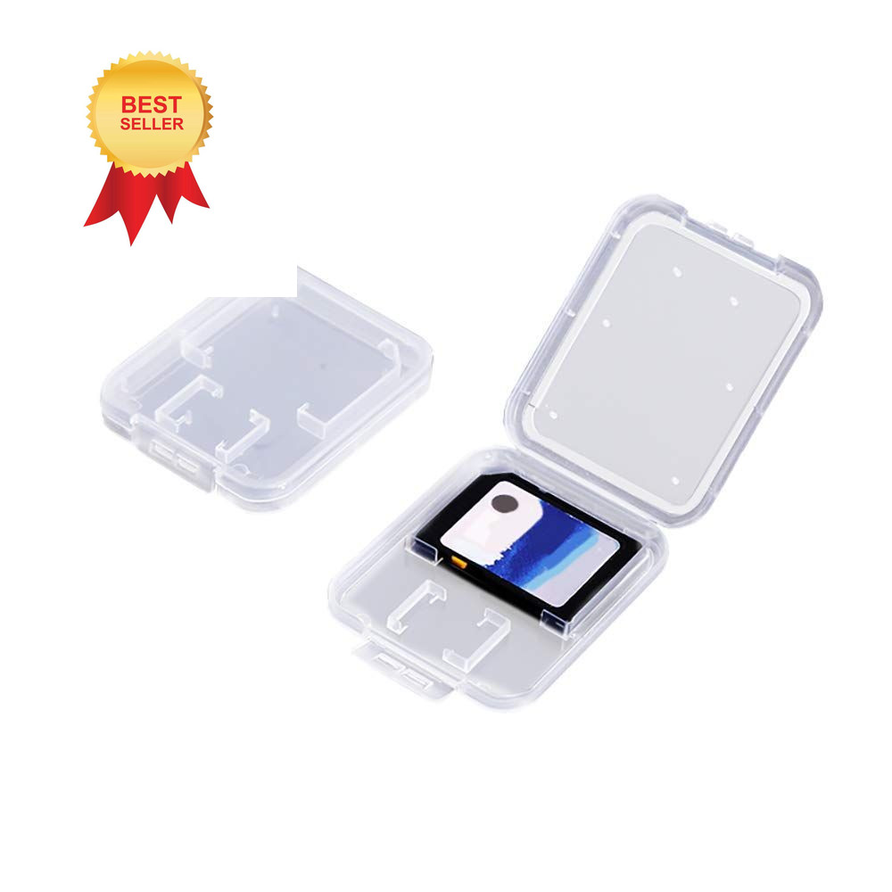 Clear Plastic Memory Card Case Compatible with SD SDHC SDXC Micro White