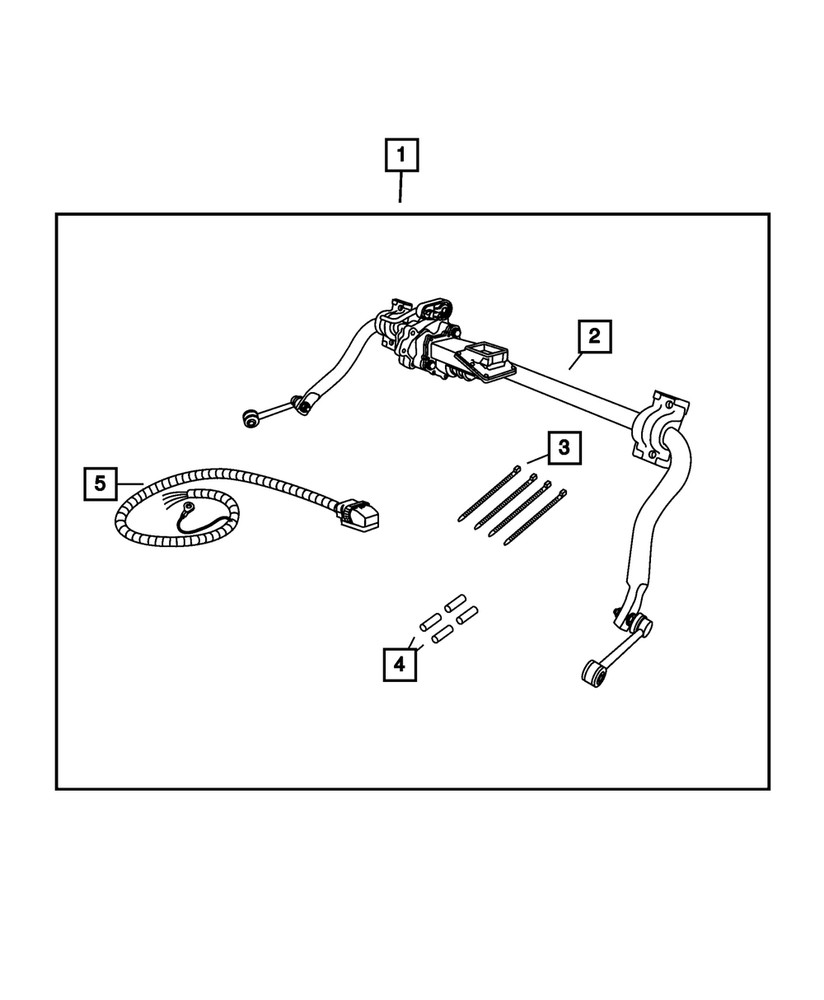 Genuine Mopar Trailer Harness 68002996AB