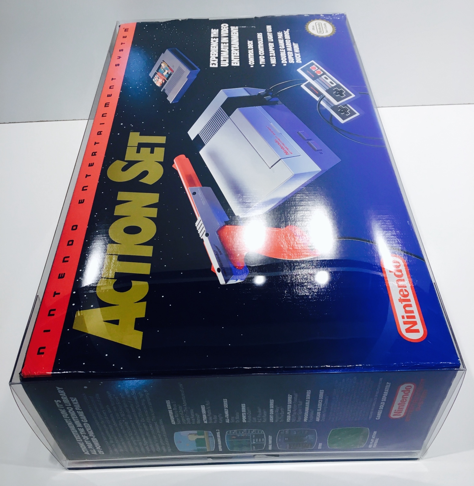 1 Console Box Protector For NES ACTION SET Both Styles Nintendo Display Boxes
