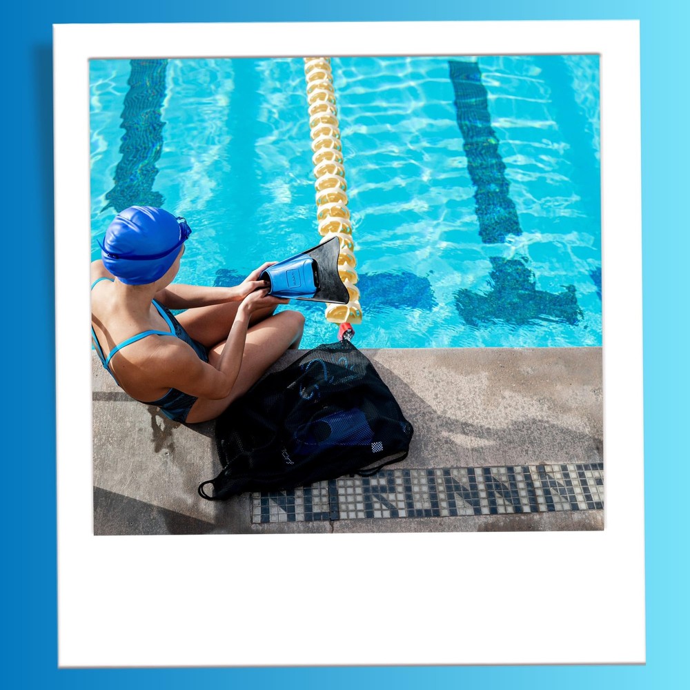 Swim Equipment Bag Mesh Drawstring Backpack Swimmer Beach Gear Storage