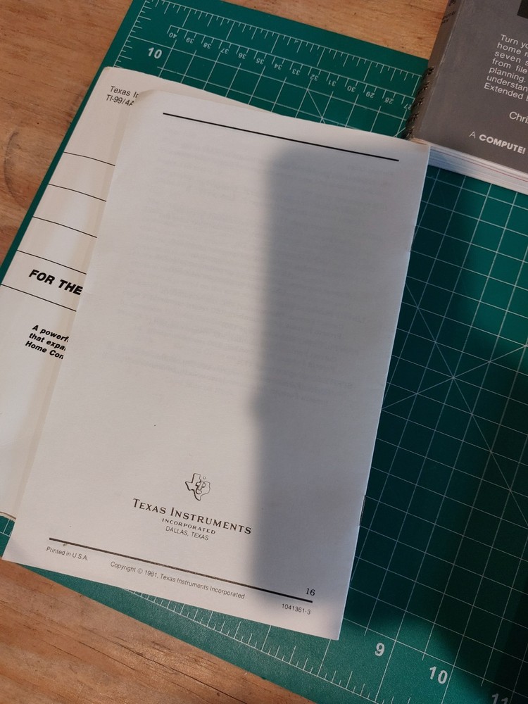 TI Extended Basic 1980 PHM 3026 Cartridge Command Module + Manuals Lot ti-99/4a