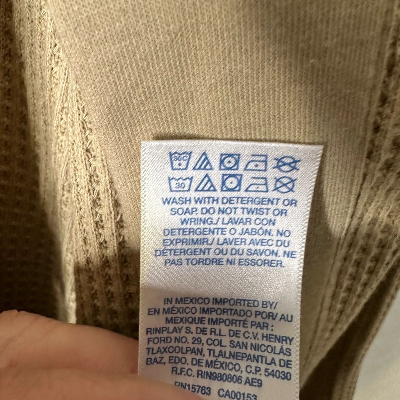 Polo Ralph Lauren Robe Mens Waffle Knit Hooded Classic Khaki Big Pony