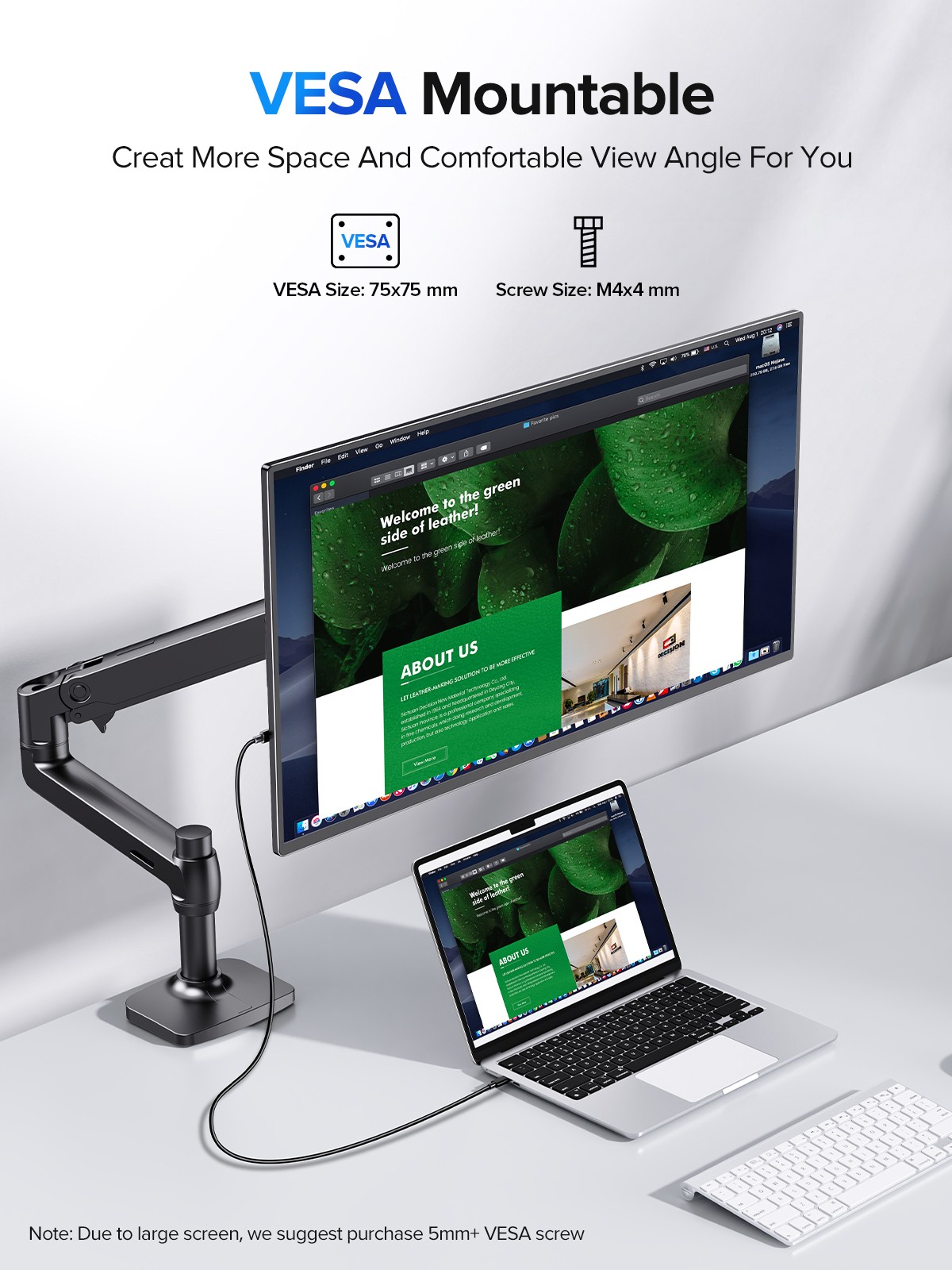 UPERFECT 24.5" 165Hz 2560x1440 Gaming Monitor 2K Touchscreen Portable Monitor