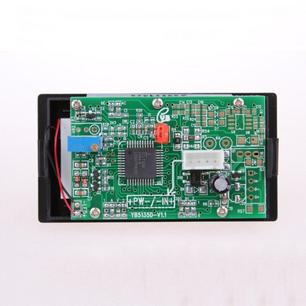 AC/DC Powered 4 Wire DC 0-200V(199.9V) LCD Panel Volt Meter Voltmeter YB5135D