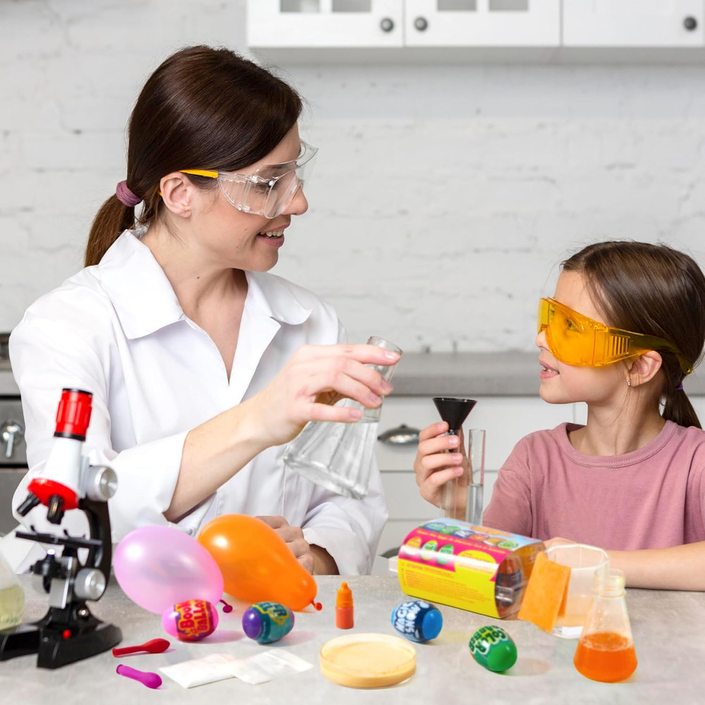 6Pcs Prefilled Easter Eggs with Toys, Plastic Eggs with Science Experiment, Bask
