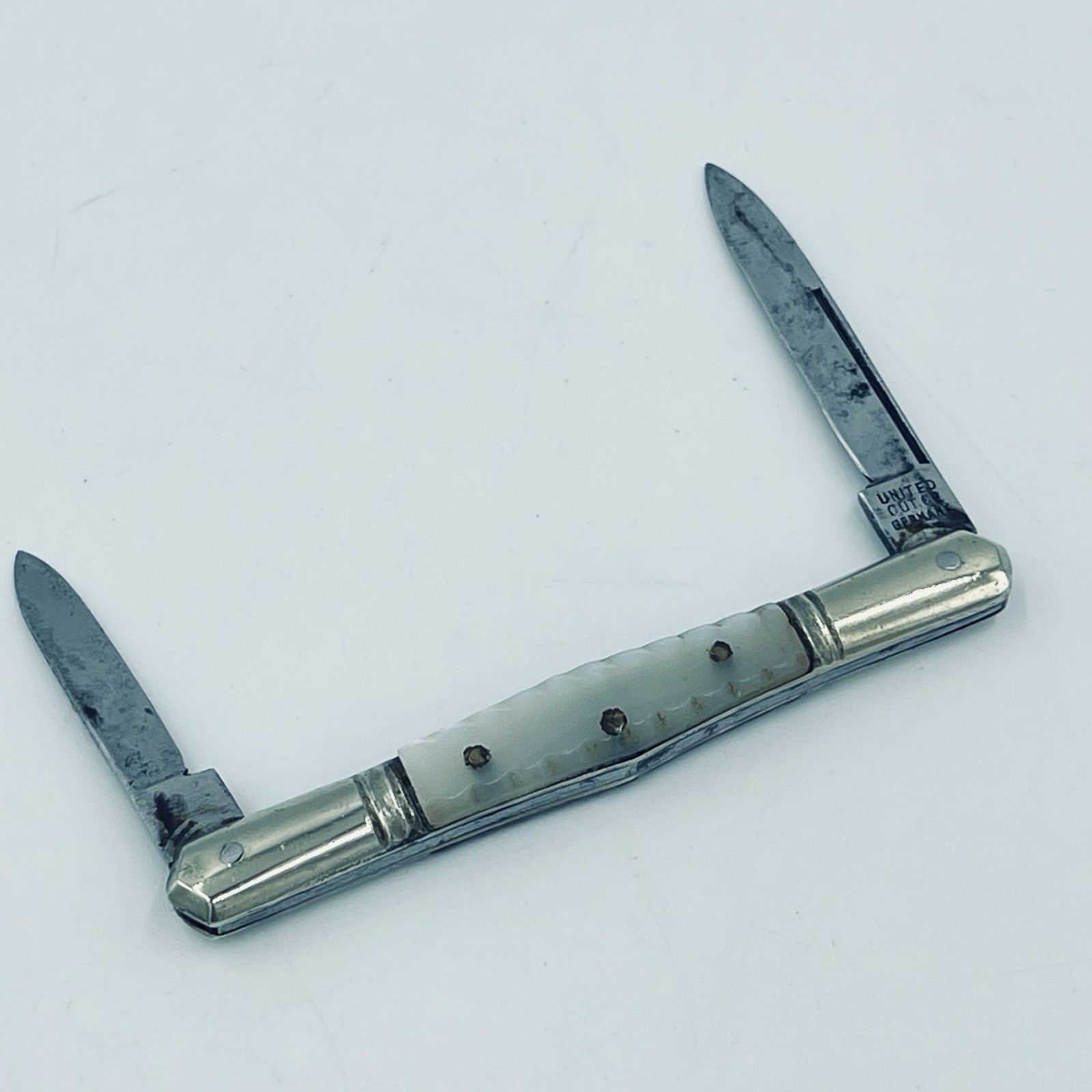 Vintage United Cut Co Germany Carved Pearl Pen Pocket Knife