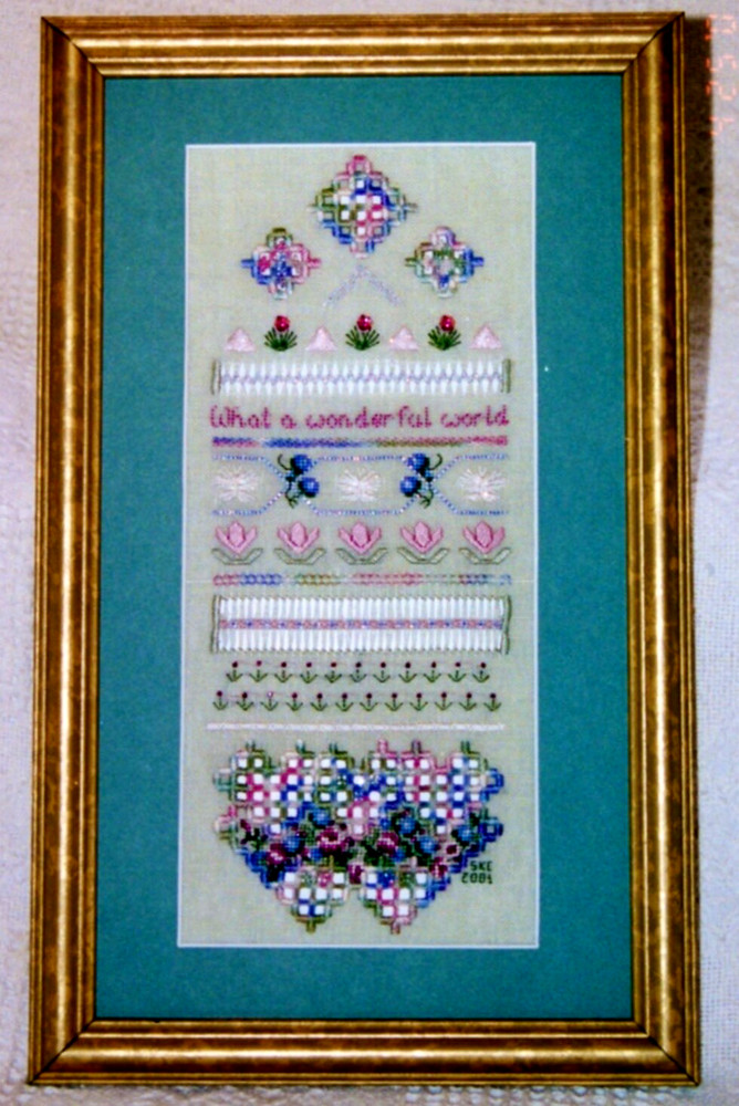 What a Wonderful World, Nimble Needle Designs Beaded Sampler Pattern