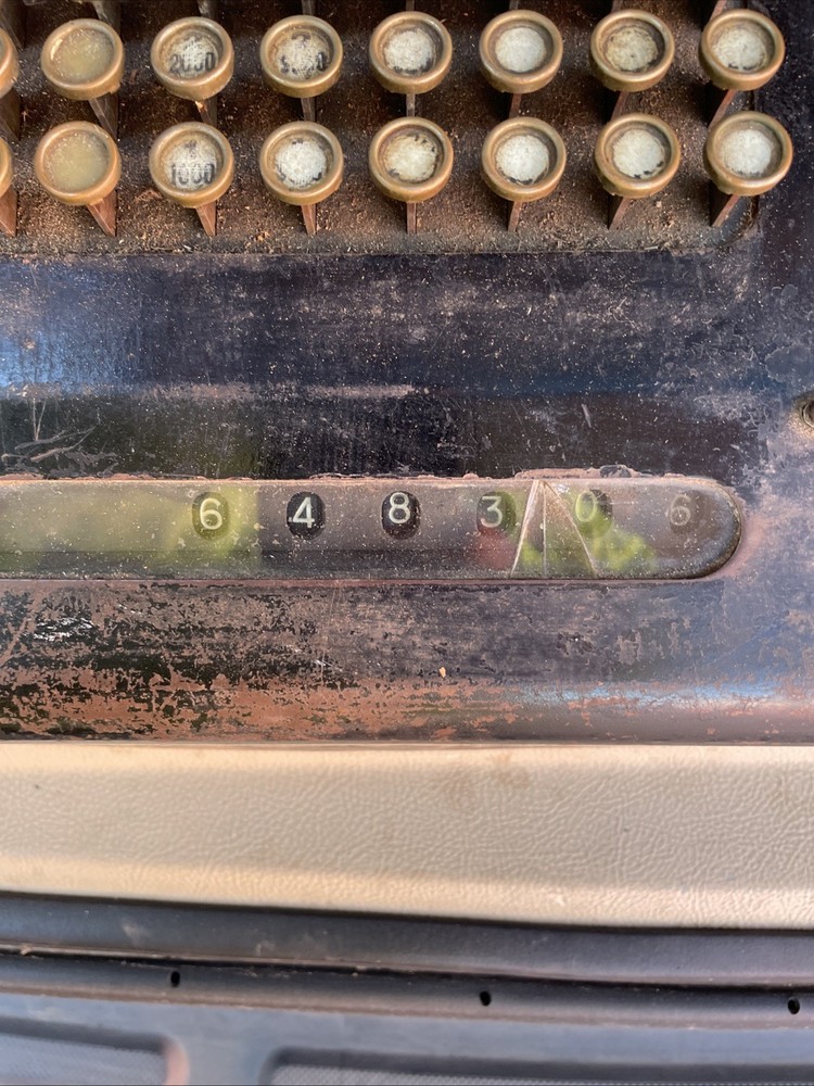 Antique Victor Adding Machine Calculator Tool Printing Hand Crank 1920's