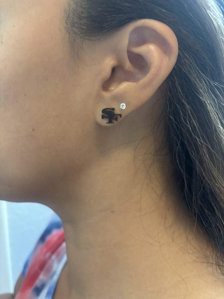 SF 49er Stud Earrings (multiple colors available) message color wanted