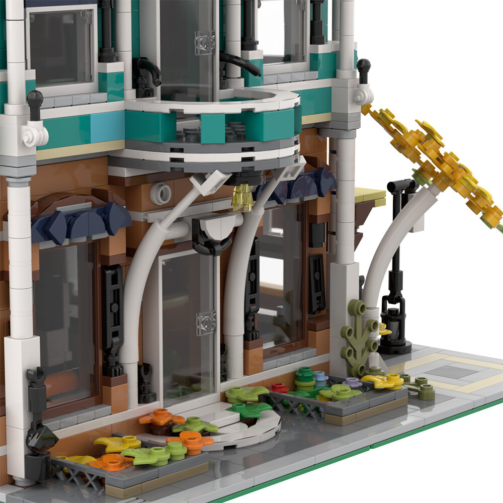 C4606 Modular Building: Café / Library Model with Interior 2287 Pieces