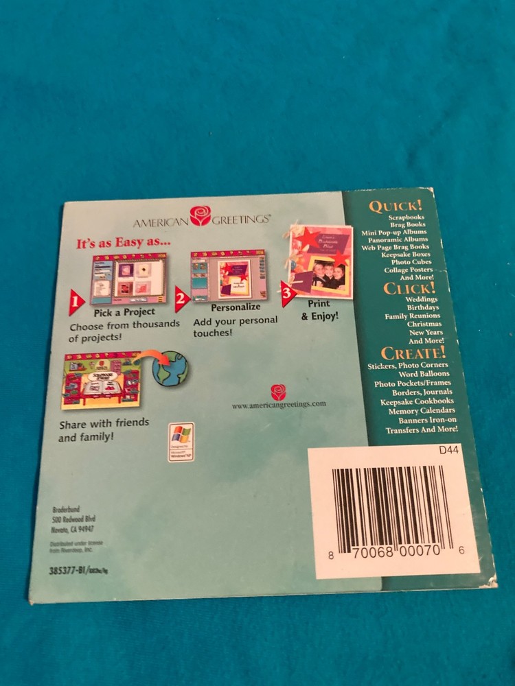 American Greetings Scrapbooks And More CD Version 7