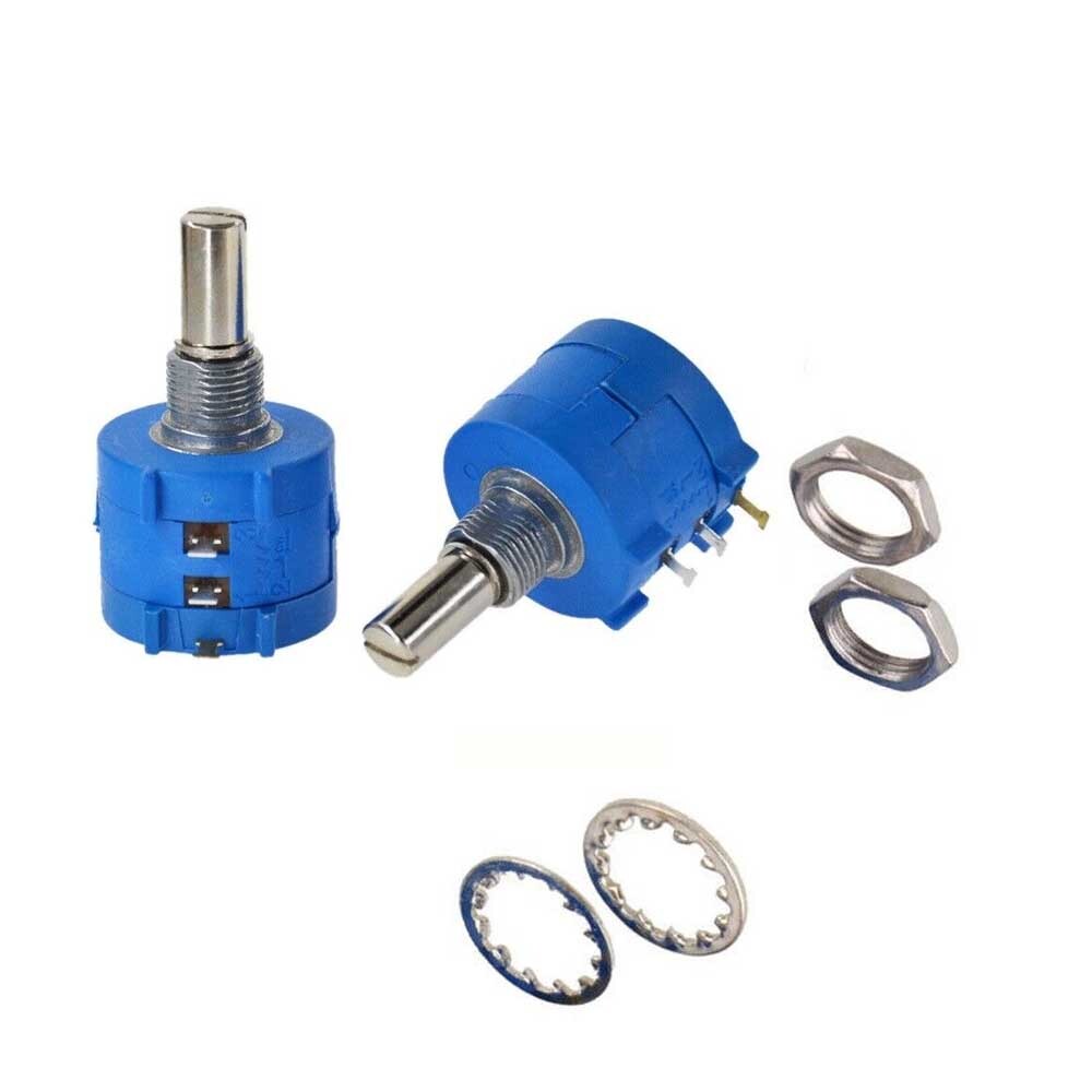 2/4/6Pcs Rotary Potentiometer Variable Dial Resistor Precision Multiturn 10-Turn