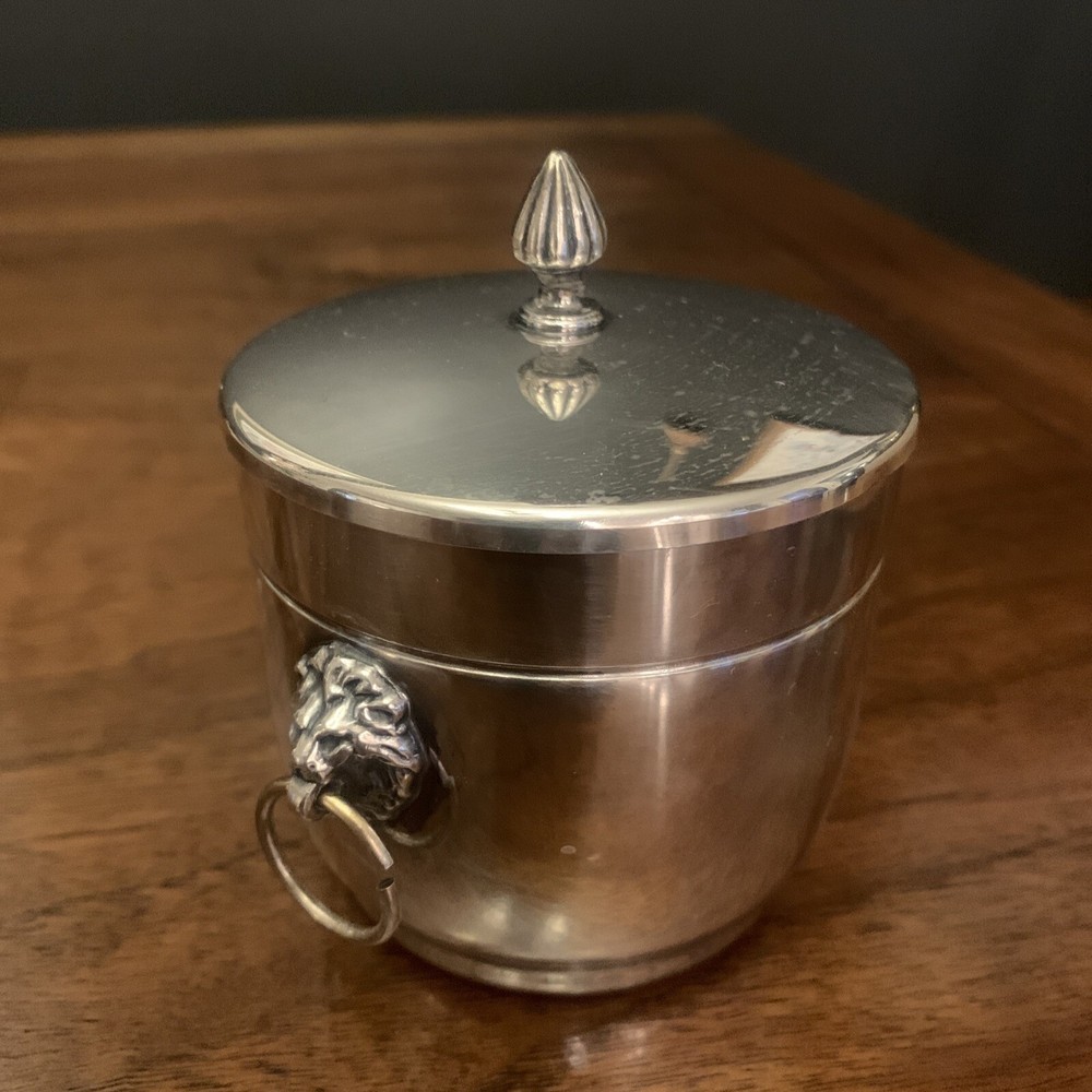 Antique  EPO SilverPlate  Small Covered Dish 3401 Lions Head Sides