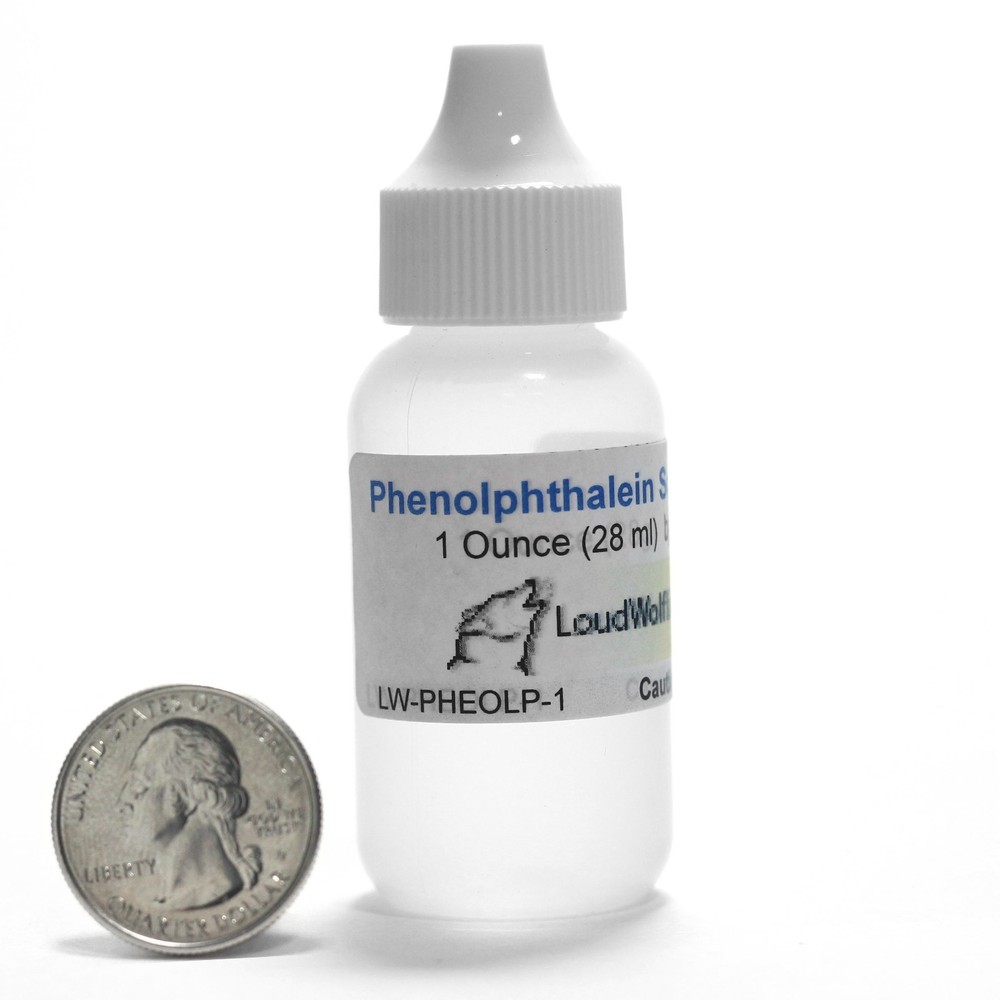Phenolphthalein pH Indicator Solution, 1% Concentration, 1oz SHIPS SAME DAY