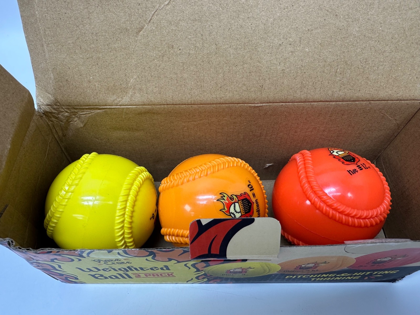 Plate Crate Weighted Baseball Training Balls 8 10 12 Oz.