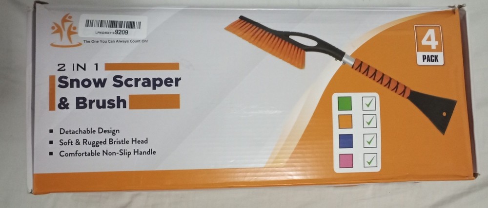 Snow Scraper & Brush | 4 Pack Set