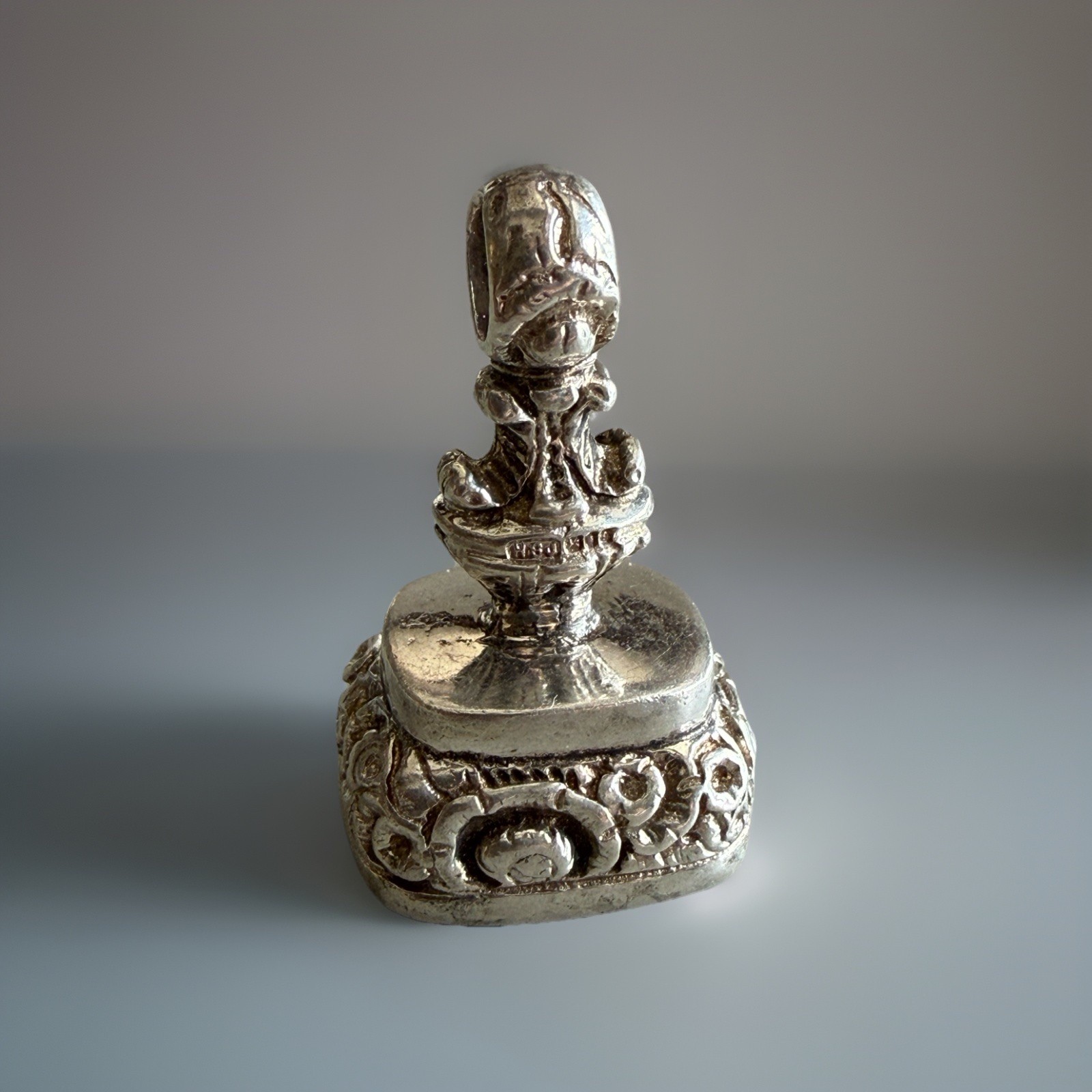 Antique English Sterling & Bloodstone Fob/Seal, London 1919