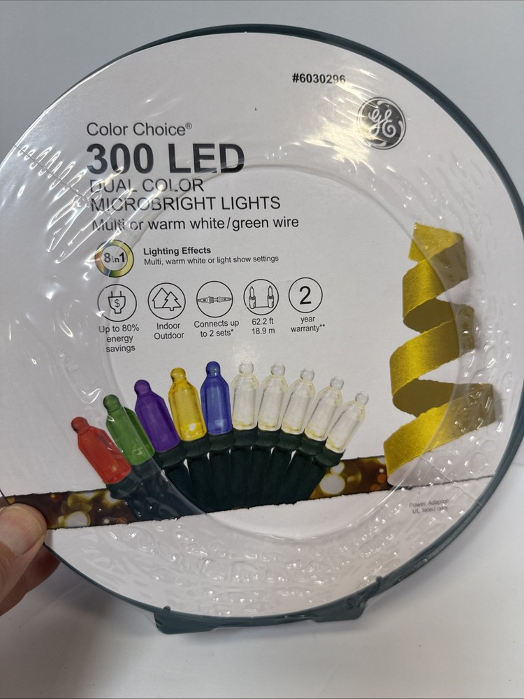 GE Color Choice 300 Ct 62.2-ft Multiffunction White/Multicolor LED String Lights