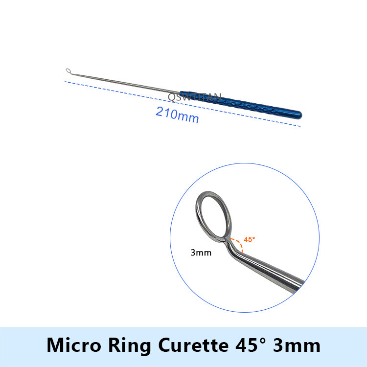 Micro Curette With Ring Tip Ring Curette Microneurosurgery Instruments 1pcs