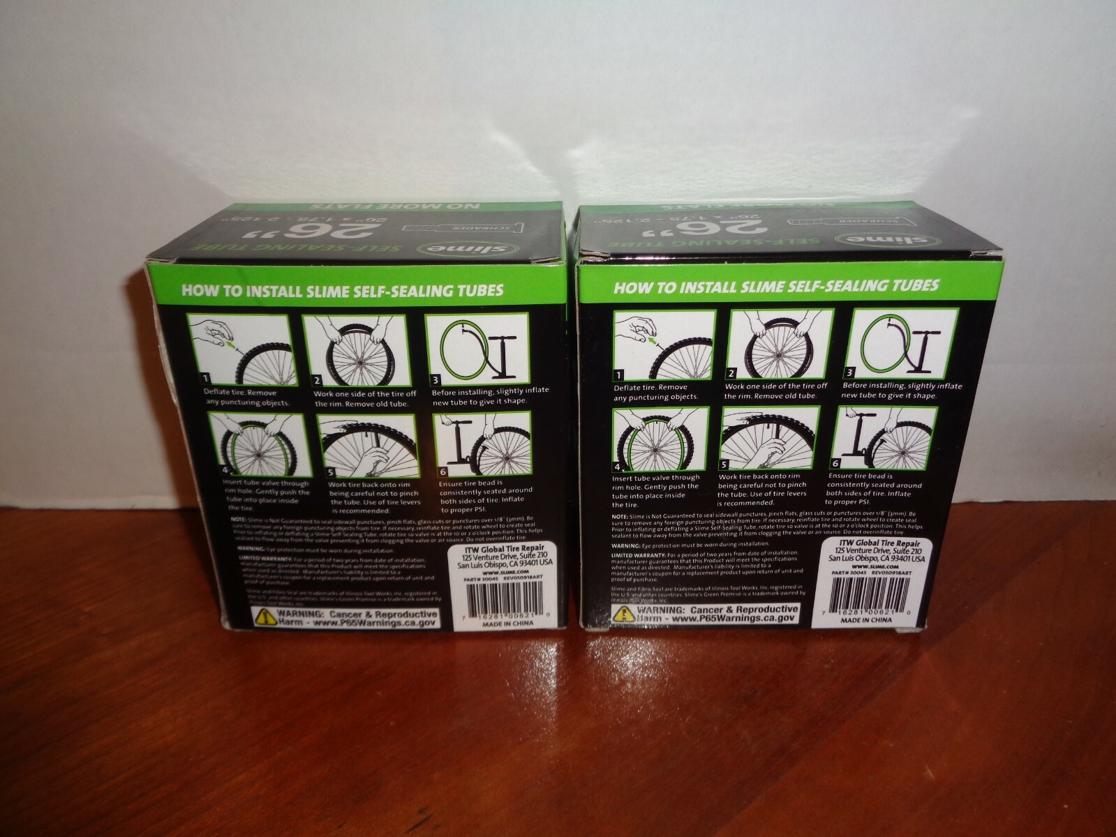 2 - Slime 26 Inch Extra Strong Self Sealing Tubes Schrader Valve 26"X 1.75-2.125