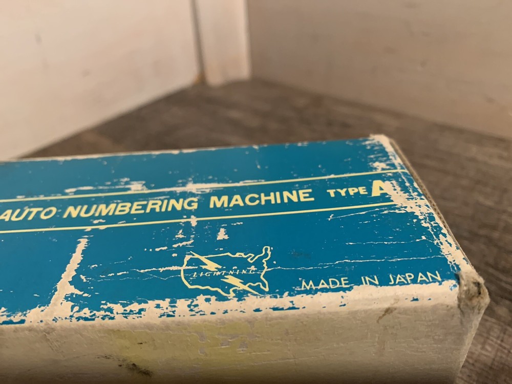 VTG Lightning Auto Numbering Machine Type A 6 Wheels 7 Action With Original Box