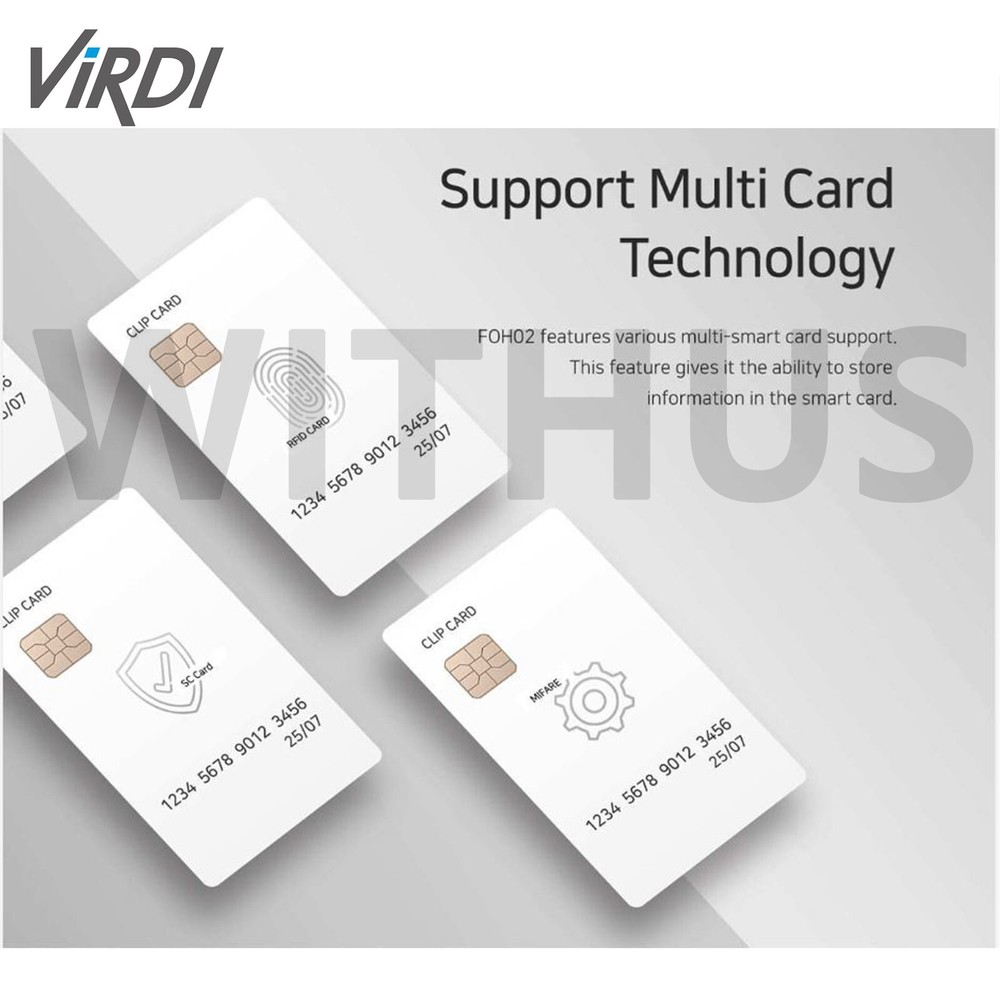 Virdi FOH02SC USB Fingerprint Scanner Card Reader - Tracking